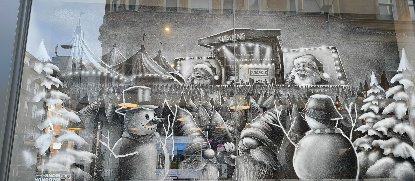 Reading Festival snow window